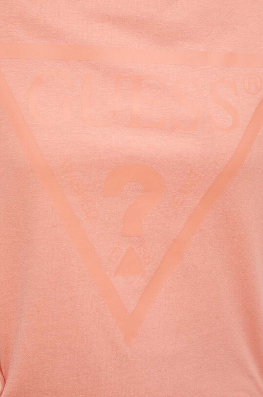 Памучна тениска Guess ADELE V2YI07.K8HM0 оранжев