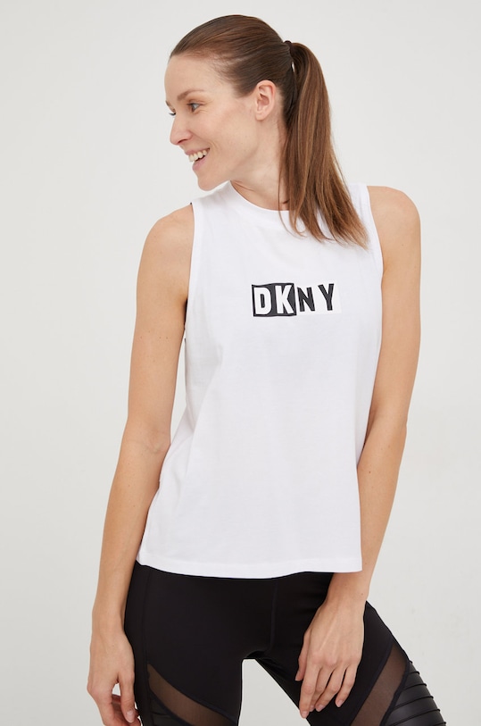 Top DKNY με ελαστάν λευκό DP2T5892