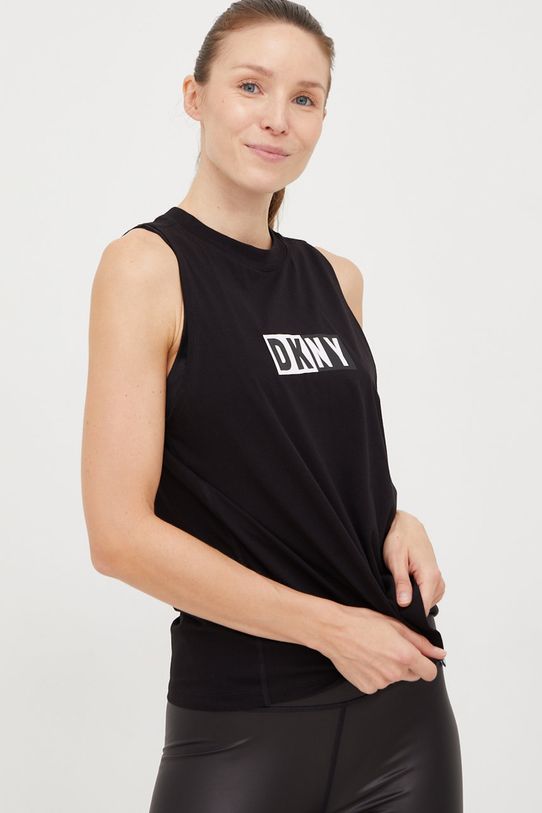 Top Dkny s elastinom crna DP2T5892