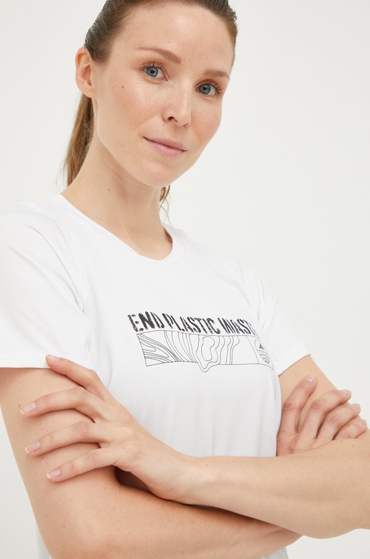 adidas Performance tricou de alergare Run For The Ocean alb HA4299