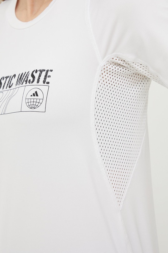 adidas Performance tricou de alergare Run For The Ocean HA4299 alb