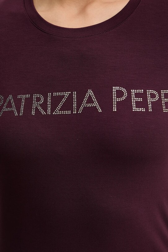 Tričko Patrizia Pepe burgundské CM1419.J013