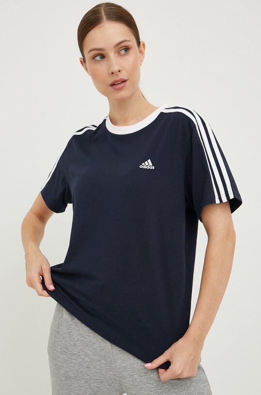 adidas tricou din bumbac uni bleumarin HC0105