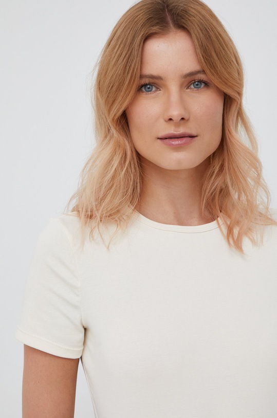 Kratka majica Lauren Ralph Lauren bež 200807563040