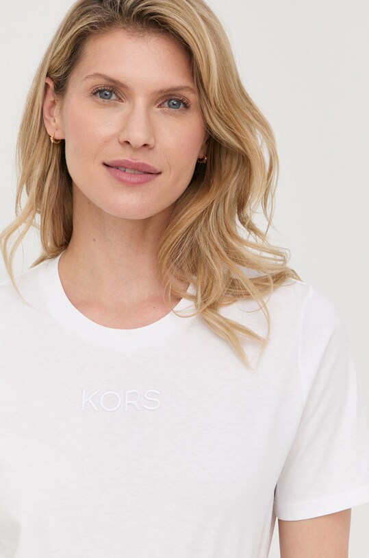 MICHAEL Michael Kors t-shirt bawełniany MU250SJ97J biały MU250SJ97J