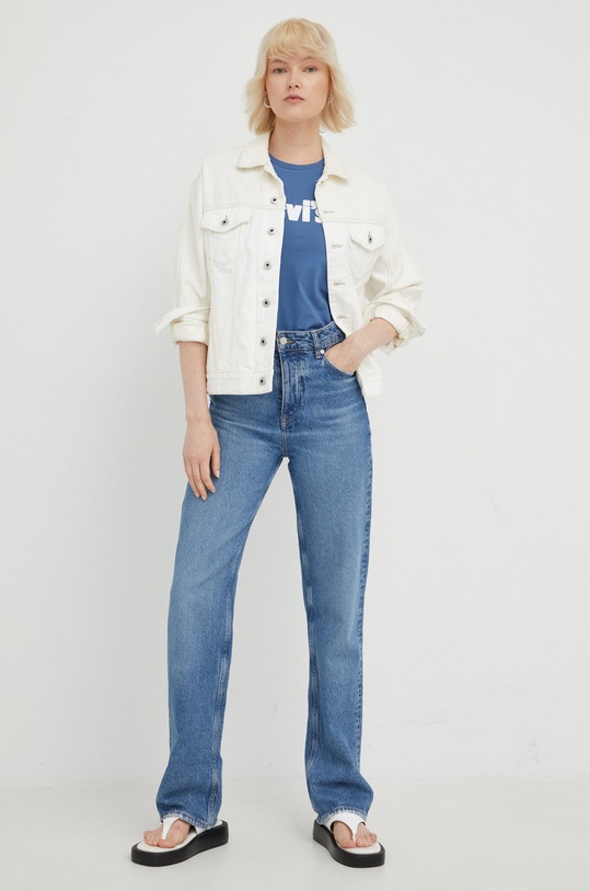 Bombažna kratka majica Levi's 17369.1917 modra AW22