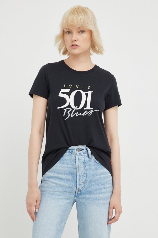 Levi's t-shirt bawełniany czarny 17369.1920