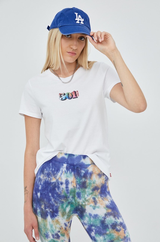 Levi's t-shirt bawełniany 17369.1922 biały AW22