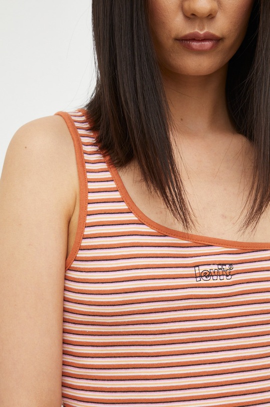 Levi's top bawełniany A3541.0000 pomarańczowy