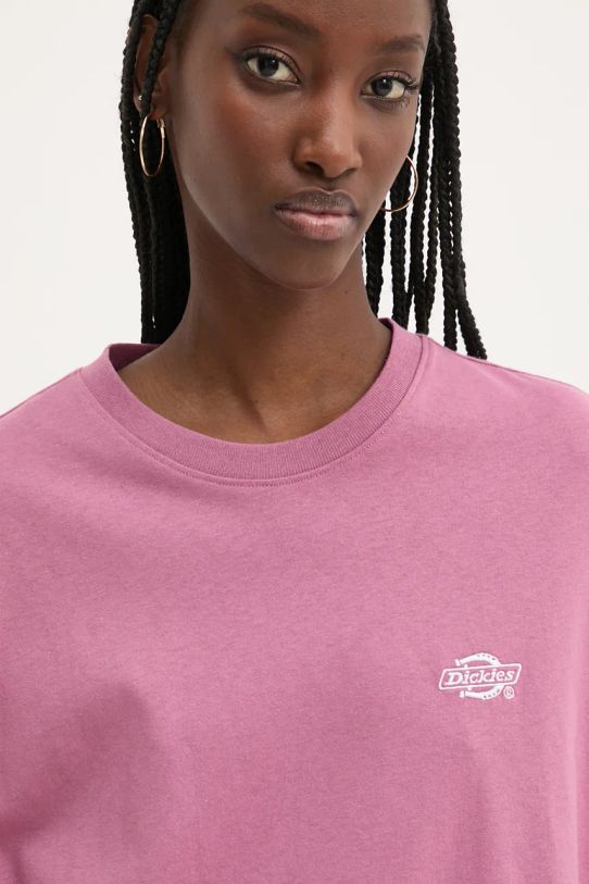 Dickies cotton t-shirt pink DK0A4Y1BBLK1