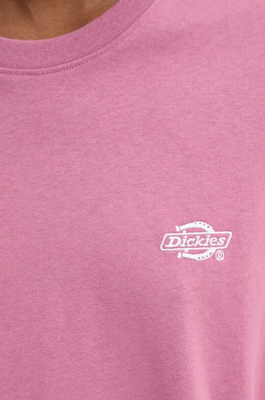Dickies cotton t-shirt DK0A4Y1BBLK1 pink