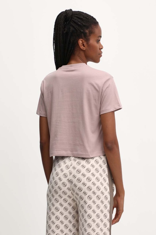 Oblačila Bombažna kratka majica Guess ADELE V2YI06.K8HM0 vijolična