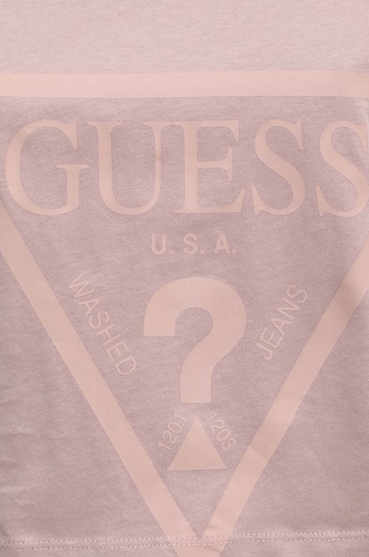 Bombažna kratka majica Guess ADELE V2YI06.K8HM0 vijolična