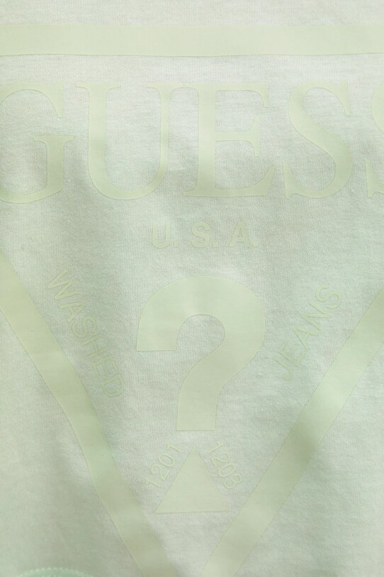 Памучна тениска Guess ADELE зелен V2YI06.K8HM0