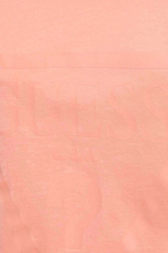 Bombažna kratka majica Guess oranžna V2YI06.K8HM0