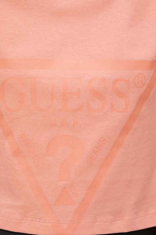 Хлопковая футболка Guess V2YI06.K8HM0 оранжевый