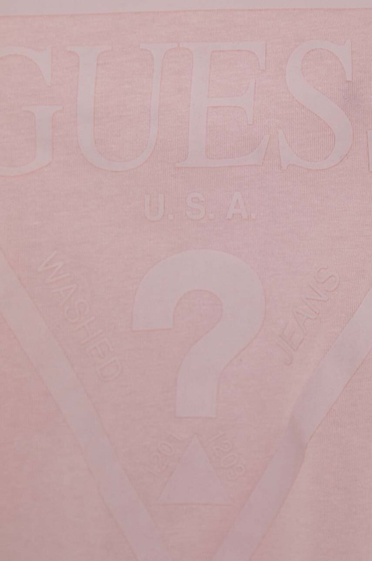 Guess tricou din bumbac roz V2YI06.K8HM0