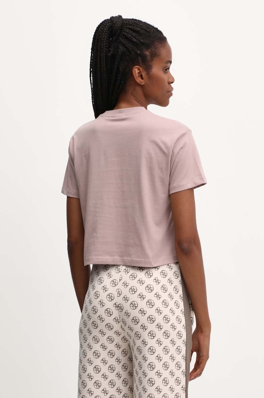 Oblačila Bombažna kratka majica Guess ADELE V2YI06.K8HM0 rjava