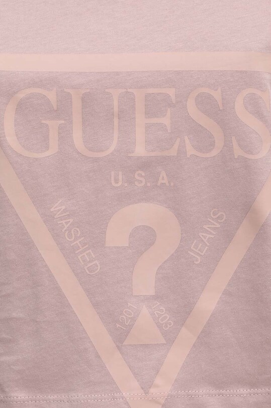 Bombažna kratka majica Guess ADELE V2YI06.K8HM0 rjava