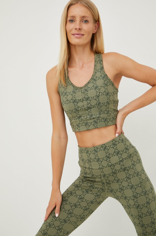 Guess top wzorzyste zielony V2BP07.MC03W