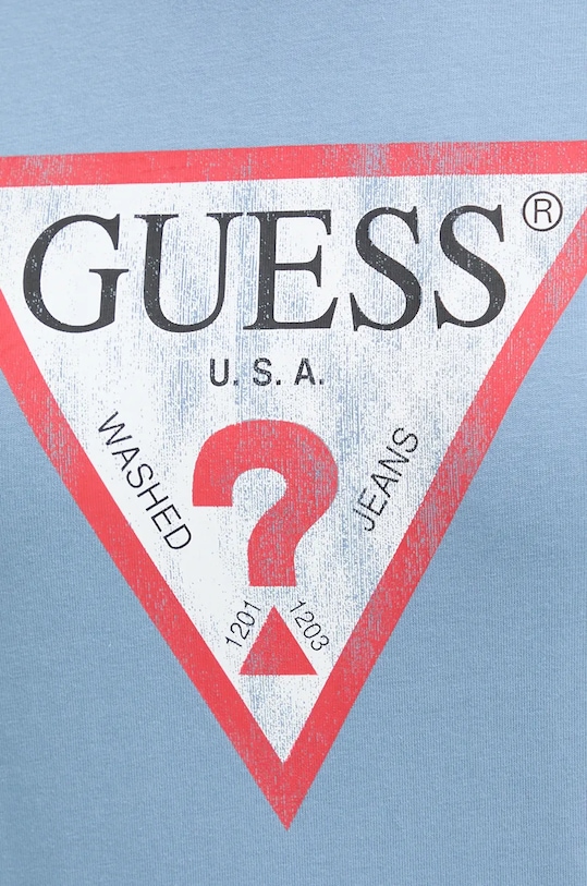 Бавовняна футболка Guess блакитний W2BI69.K8FQ1