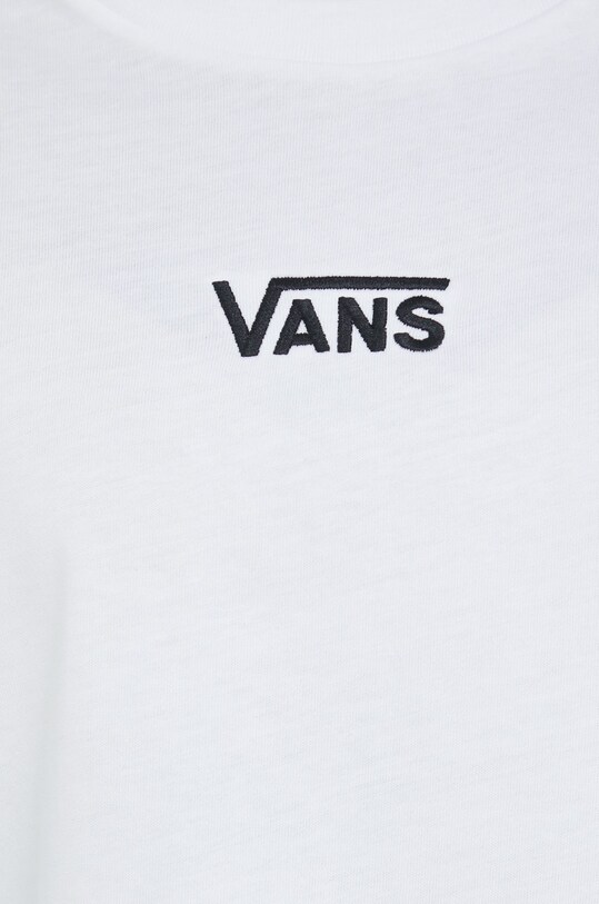 Памучна тениска Vans VN0A7YUTWHT1 бял