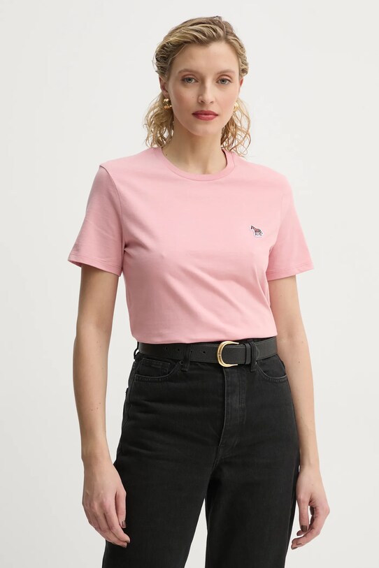 PS Paul Smith tricou din bumbac imprimeu roz W2R.G799.EP1846