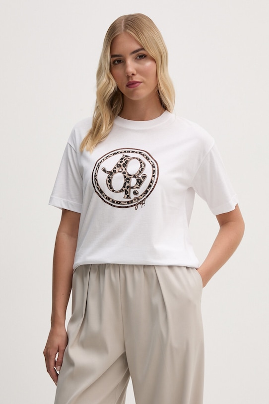Bavlněné tričko Joop! 30034669 bílá SS25