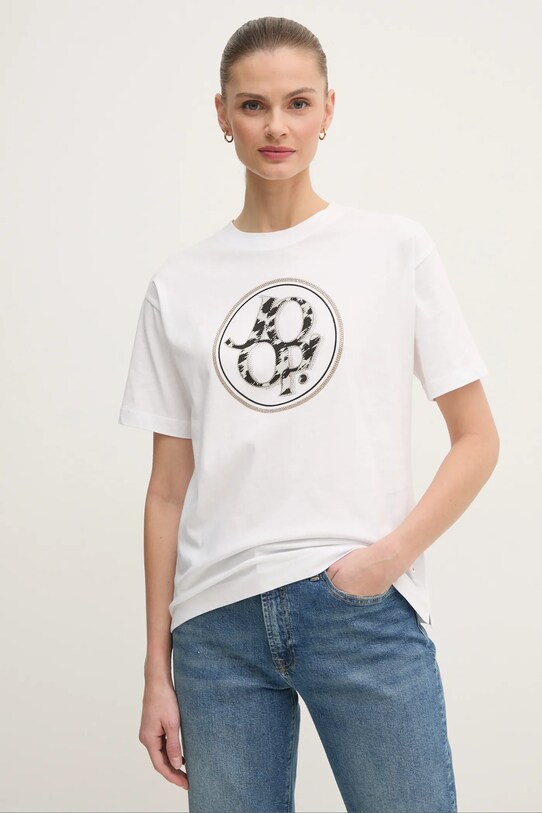 Bavlnené tričko Joop! biela 30034669