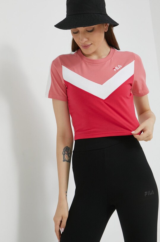 Fila tricou imprimeu roz FAW0272