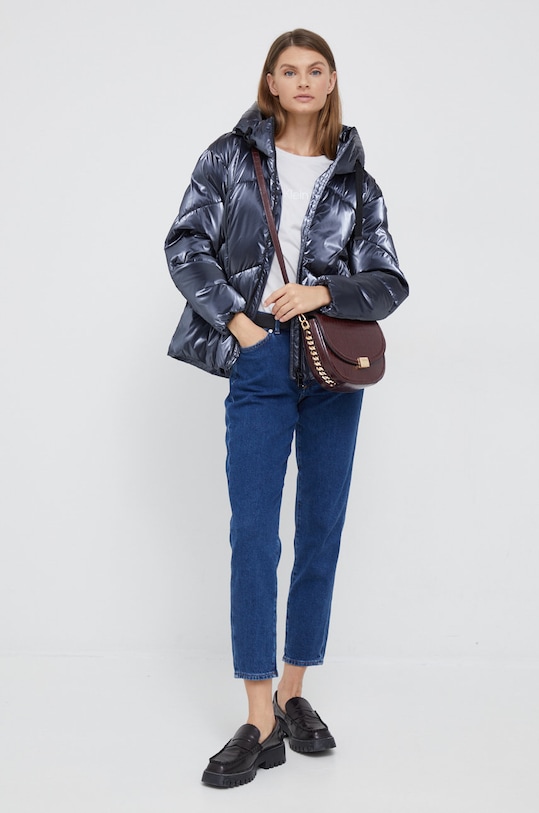 Oblečení Bavlněné tričko Calvin Klein Jeans J20J216466.9BYY šedá