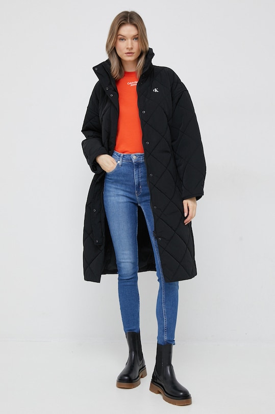 Pamučna majica Calvin Klein Jeans J20J219889.9BYY narančasta AW22