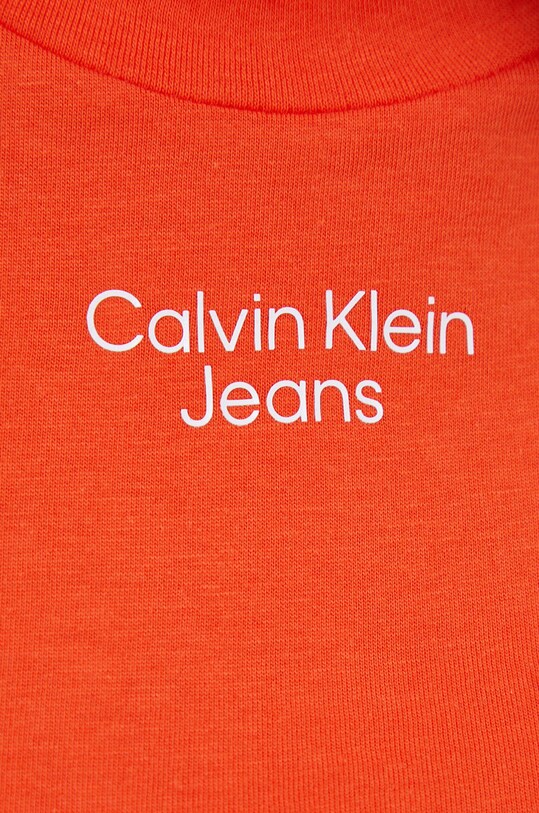 Pamučna majica Calvin Klein Jeans J20J219889.9BYY narančasta