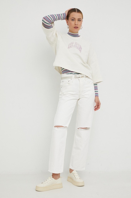 Lee tricou din bumbac L36BBRDN bej AW22