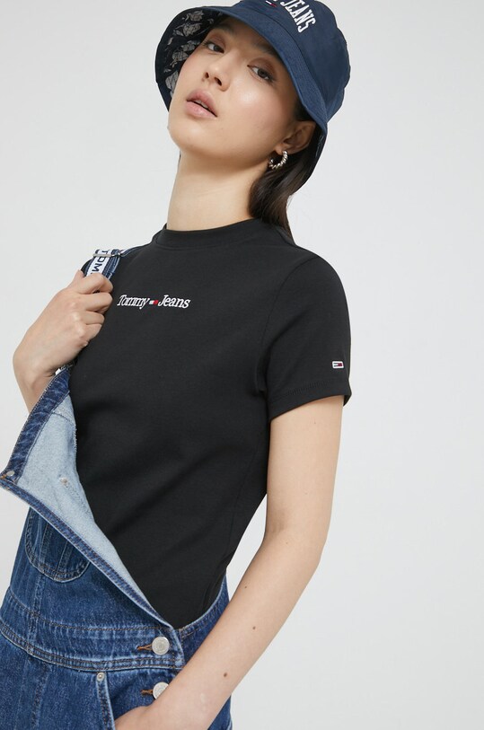 Tommy Jeans t-shirt czarny DW0DW14364.9BYY
