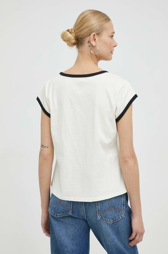 Odzież Wrangler t-shirt bawełniany x Leon Bridges W7NAGFC11 beżowy