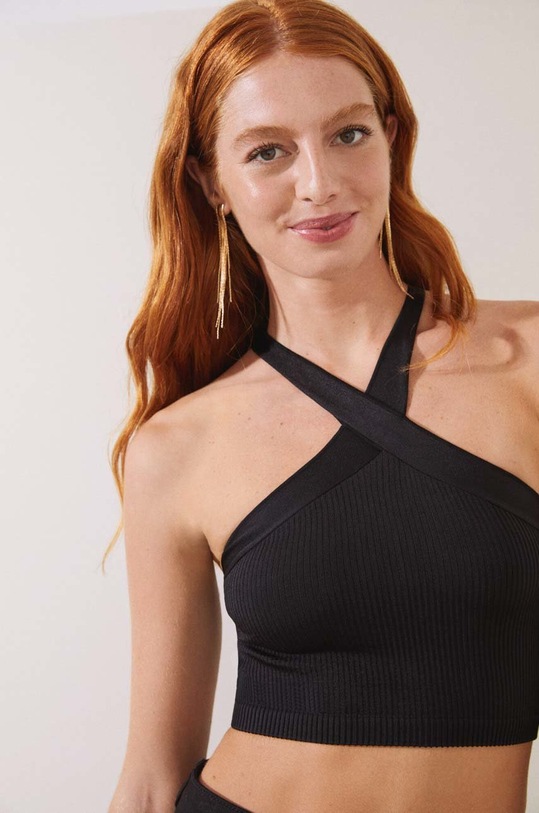 Women'secret top party seamless pozostałe czarny 5104036