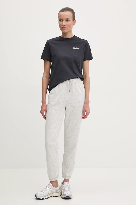 Jack Wolfskin t-shirt bawełniany 1808352 granatowy SS25