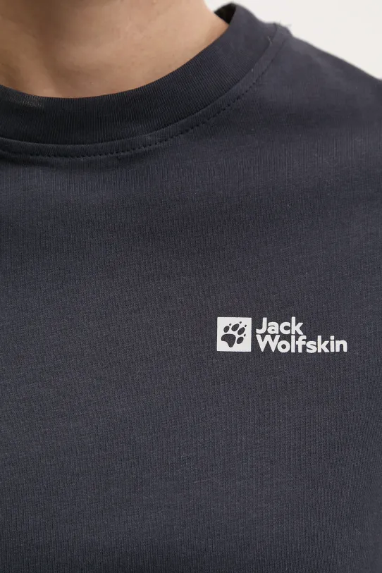 Jack Wolfskin t-shirt bawełniany 1808352 granatowy