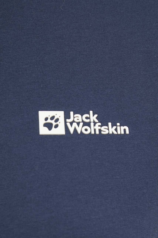 Бавовняна футболка Jack Wolfskin 1808352 темно-синій
