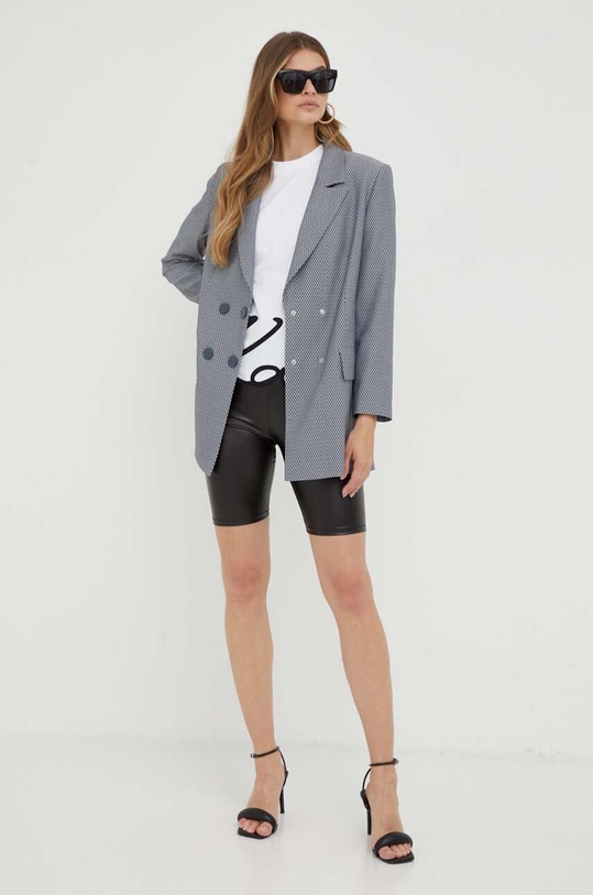 Bavlněné tričko Karl Lagerfeld 226W1703 bílá AW24