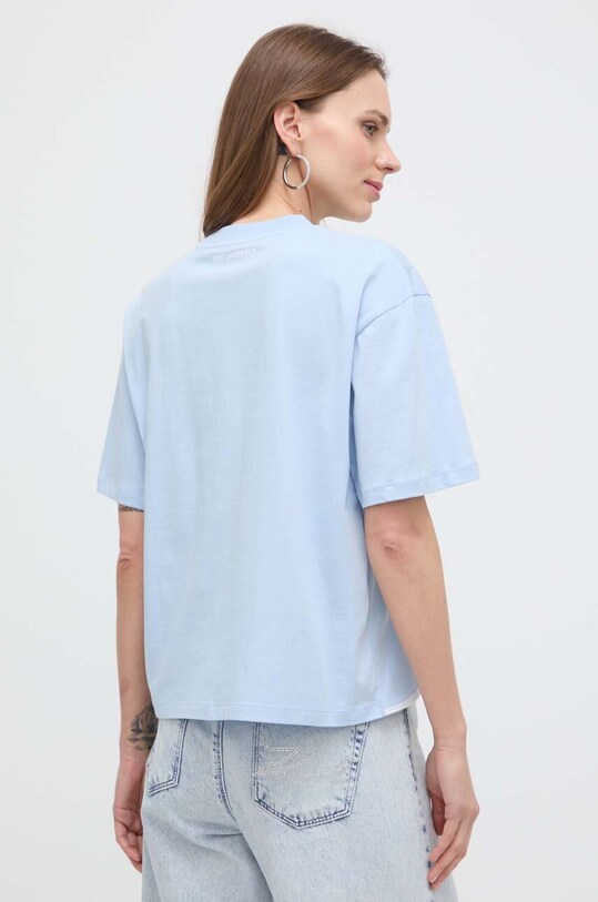 Îmbrăcăminte Karl Lagerfeld tricou din bumbac 226W1703 albastru