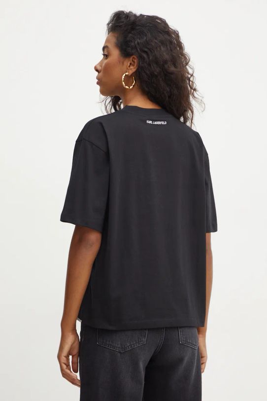 Îmbrăcăminte Karl Lagerfeld tricou din bumbac 226W1703 negru