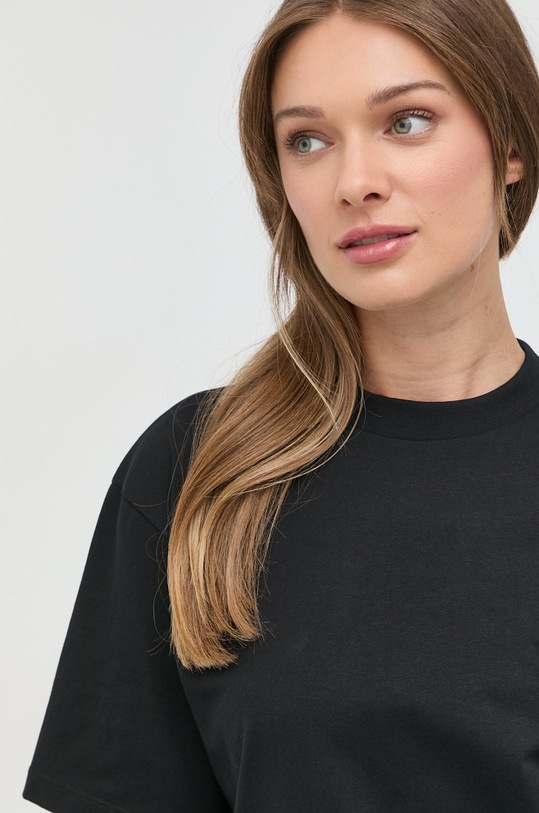 Karl Lagerfeld t-shirt bawełniany czarny 226W1703