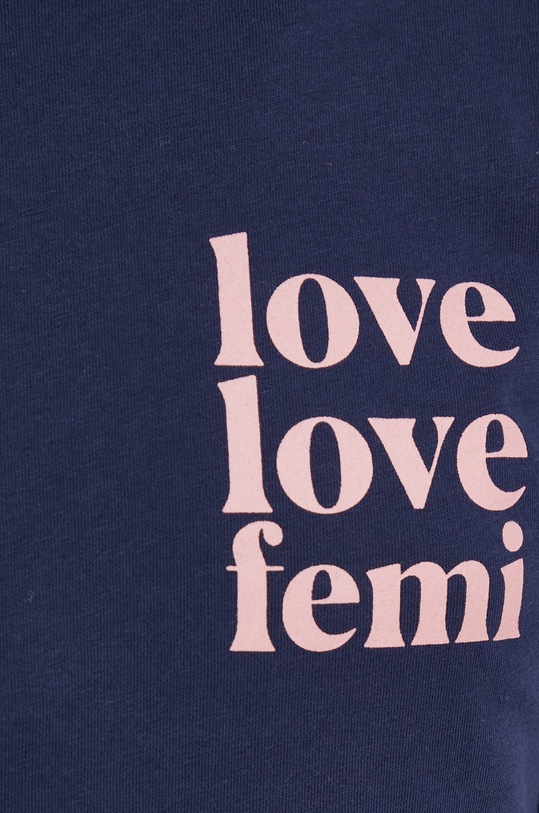 Femi Stories tricou din bumbac Manuel MANUEL.NVY bleumarin