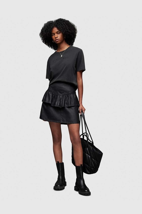 Odzież AllSaints t-shirt bawełniany PIPPA BF TEE WM109W czarny