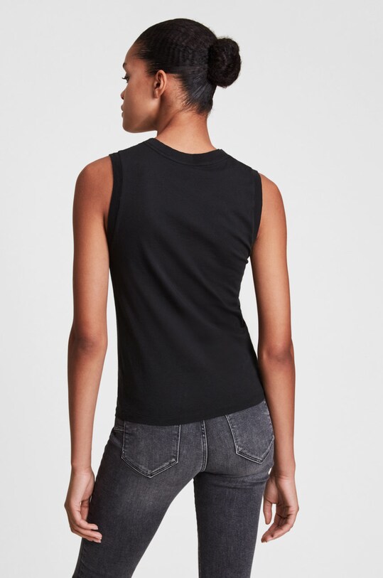 Хлопковый топ AllSaints чёрный WM221M
