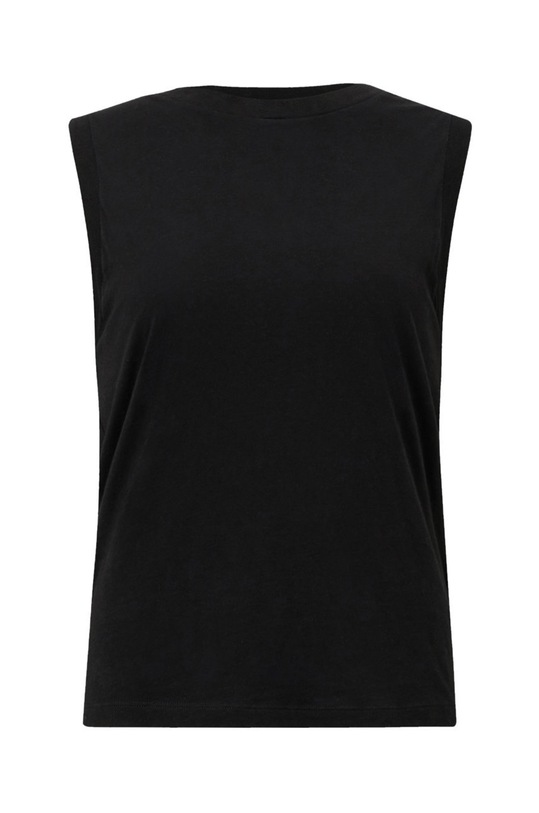 Бавовняний топ AllSaints WM221M чорний