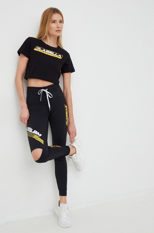 LaBellaMafia t-shirt treningowy Essentials LB.25969 czarny AW22