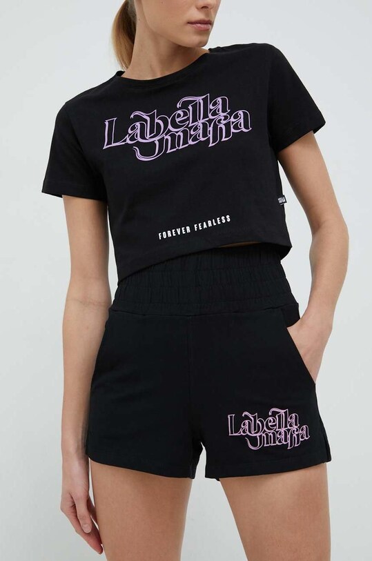 LaBellaMafia t-shirt bawełniany LB.26228 czarny
